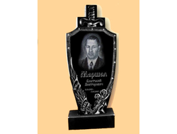 Памятник из гранита (фигурный) 1000х500х50 с гравировкой 300х400 — ФГП-28