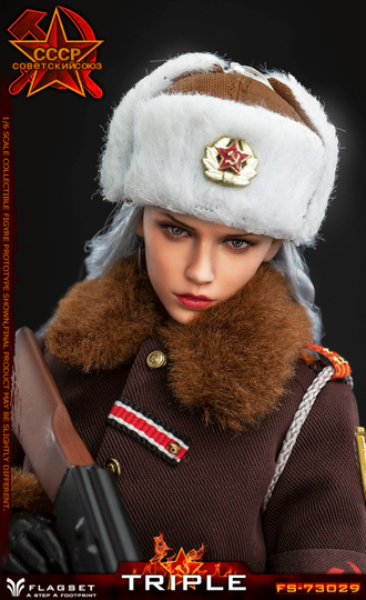 Советский офицер Катюша (RED ALERT) - Коллекционная фигурка 1/6 (73029) - Red Alert Soviet female officer Katyusha - FLAGSET