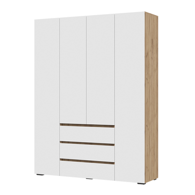 Хелен ШК 05 Шкаф 4-х дверный 1600х2100х465 дуб крафт золотой/белый