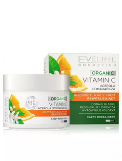 EVELINE ORGANIC VITAMIN C Ревиталирующий крем с эффектом сияния дневной/ночной 50 мл