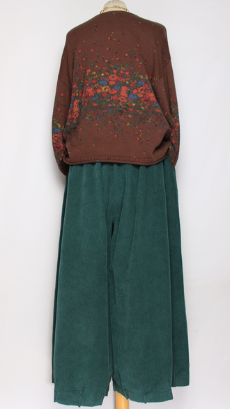 Джемпер ХЛОПОК "РОССЫПЬ ЦВЕТОВ" L-857  шоколад, т.синий до р.52