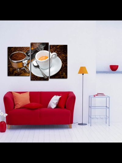 Модульная картина "Свежемолотый кофе"
