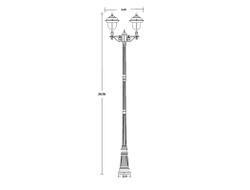 Садово-парковый светильник серии  Madrid BL -2