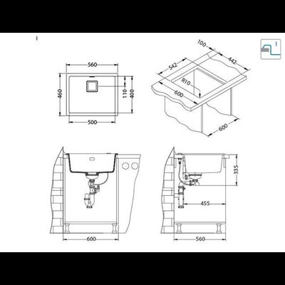 Мойка Alveus Quadrix 50 белый