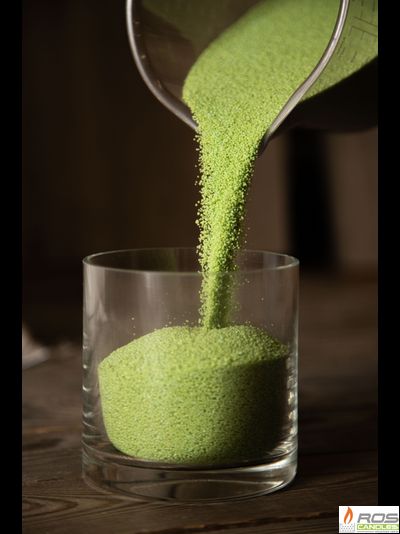 Насыпные свечи RosCandles зелёные "Зелёный" - мешок 10 кг