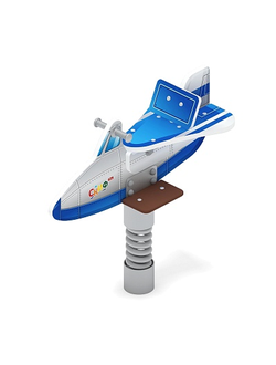 «Самолетик» (синяя) ИО 22.03.02-02 качалка на пружине