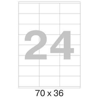 Этикетки самоклеящиеся Promega label 70х36 мм/24 шт. на листе А4 100 листов в упаковке