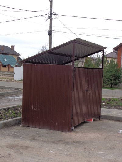 Мусорная площадка на 2 бака (арт. МП 02)