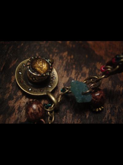 Благотворительность. Подвеска в стиле бохо "Все волшебные истории начинаются с чашечки травяного чая"