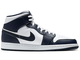 Купить кроссовки Nike Air Jordan 1 Mid Obsidian White 554724-174