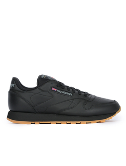 Кроссовки Reebok classic black brown кожаные