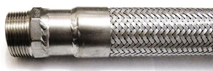 Металлорукав нр наружная резьба (штуцер)  РВД рукав высокого давления из нержавеющей стали