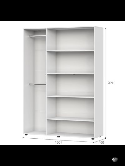 Одри шкаф 3х ств. Белый