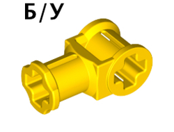 ! Б/У - Technic, Axle Connector with Axle Hole, Yellow (32039 / 3203924 / 4107800 / 6375678) - Б/У