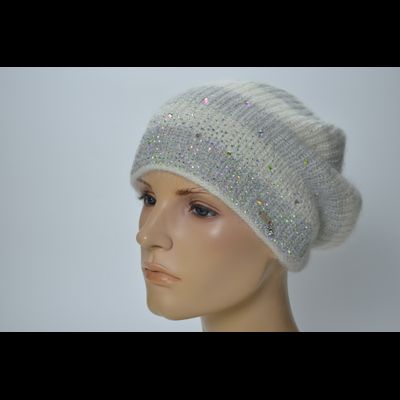 Берет Vizio 1414 B белый с серым