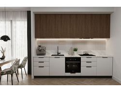 Композиция кухни ВАТЕЛЬ СБК Дуб рейка шоколад/Белый