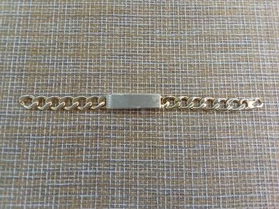 Браслет с камнями 8" (20см) золотистый