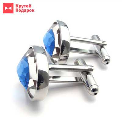 Запонки с фианитом