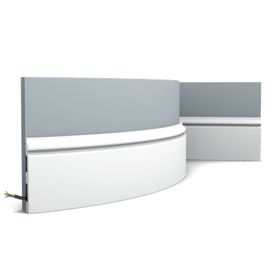 Плинтус ORAC Decor SX118, дюрополимерный, влагостойкий, ударопрочный, под покраску, длина 2 метра