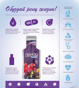 РиоВида Бёрст (RioVida Burst), 15 пакетиков по 30 мл
