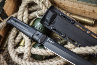 Охотничий нож Sensei AUS-8 Black Titanium