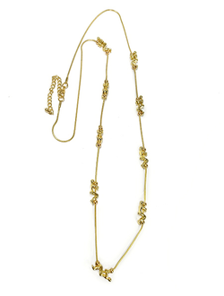 (АРТИКУЛ: 8749/03) КОЛЬЕ ЖЕНСКОЕ, ДЛИННОЕ С ПОДВЕСКАМИ "ЧЕЛОВЕЧКИ", ЗОЛОТИСТЫЙ МЕТАЛЛ