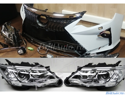 Обвес Toyota Camry V50, V55 в стиле Lexus + фары Камри 55