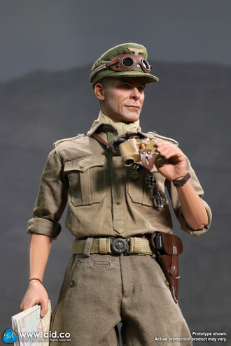 Капитан немецкого Африканского корпуса - КОЛЛЕКЦИОННАЯ ФИГУРКА 1/6 WW2 German Afrika Korps Infantry Captain – Wilhem (D80151) - DID