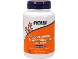 (Now) Glucosamine & Chondroitin With MSM - (90 капсул)