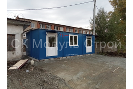 Модульное здание "Проходная" 8мх4м + 3мх2,4м. утепление 100 мм. Ral 5005.