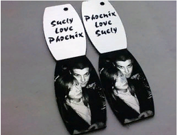 Брелок с фото и тестом, форма бочонок