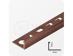 Профиль L-образный латунный 12 мм NEEXY PVL03-05 ANTCL Антик медь светлая 2.7 м