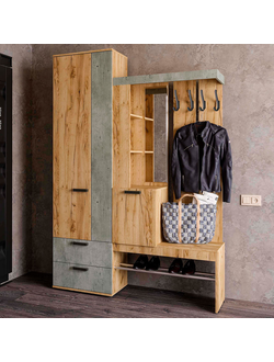 Прихожая Трамп крафт/бетон (Мебелони)