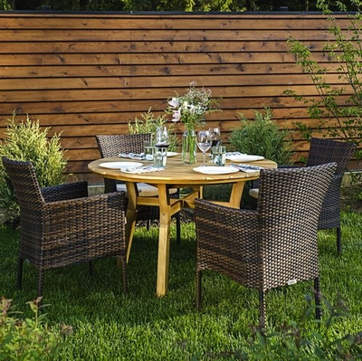 Обеденный комплект Modena 120 см на 4 персоны с креслами