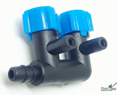 Краник для аэрации с плавной регулировкой (два выхода)