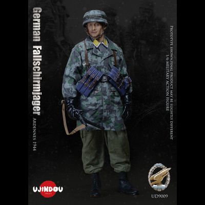 Немецкий парашютист в Арденнах, 1944 г  - КОЛЛЕКЦИОННАЯ ФИГУРКА 1/6 WWII German Fallschirmjager Ardennes 1944 (UD9009) - UJINDOU