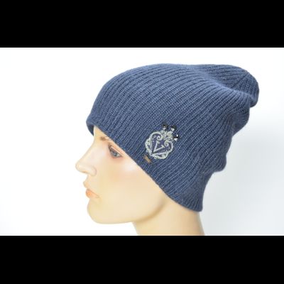 Синяя шапка из альпака и шелка Vizio Италия 9015 CL