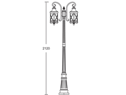 Садово-парковый светильник серии  Lucerna 2 bg(178см)