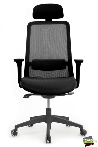 Кресло WORK W-218C сетка черная