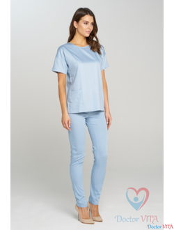 БЛУЗА МЕДИЦИНСКАЯ DR.SUPER "Sky" голубая