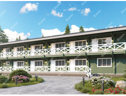 Гостиница из оцилиндрованного бревна "Бриз", 290 м2