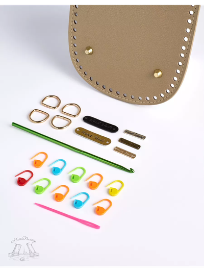 Донышко для вязания большой интерьерной корзинки 30 на 15 золото