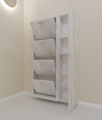 Обувница Айрон-4 Дуэт (ЛДСП)