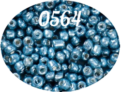 Бисер Zlatka 8/0 10гр цвет № 0564 голубой металлик