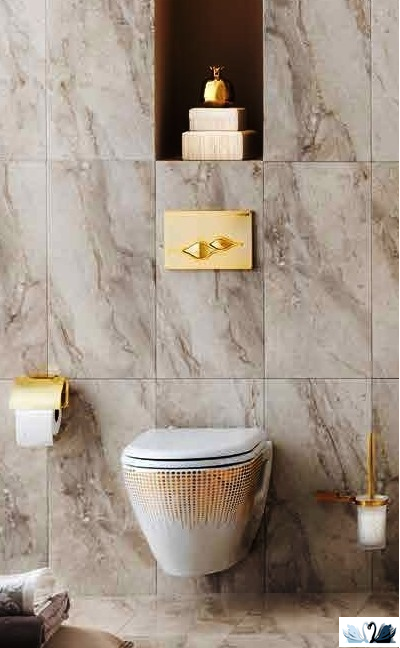 xКнопка смыва CREAVIT UFO GP1006.00 золото матовый