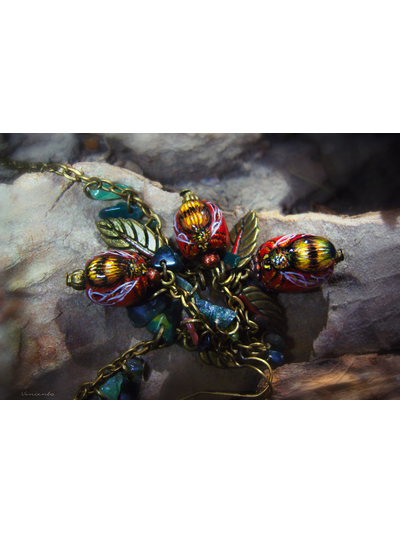 "Пчёлы с медовых лугов", комплект украшений в стиле бохо-шик