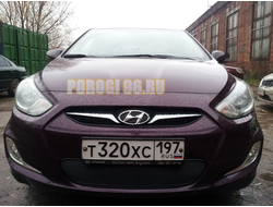 Защита радиатора Hyundai Solaris 2011-2014 black PREMIUM