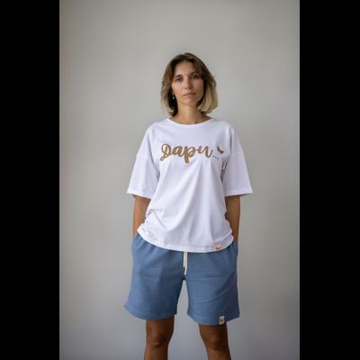 Женский костюм бело-голубой "Дари"