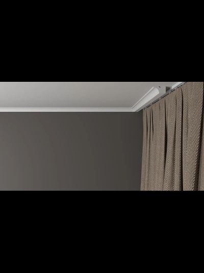 Потолочный плинтус DECOR-DIZAYN DD26, из дюрополимера, под покраску, ударопрочный, 2 метра