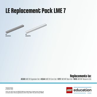 LE набор с запасными частями LME 7 2000706
